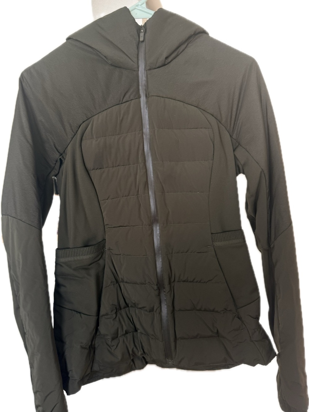 lululemon athletica Down For It All Dark Olive Hooded Puffer Jacket